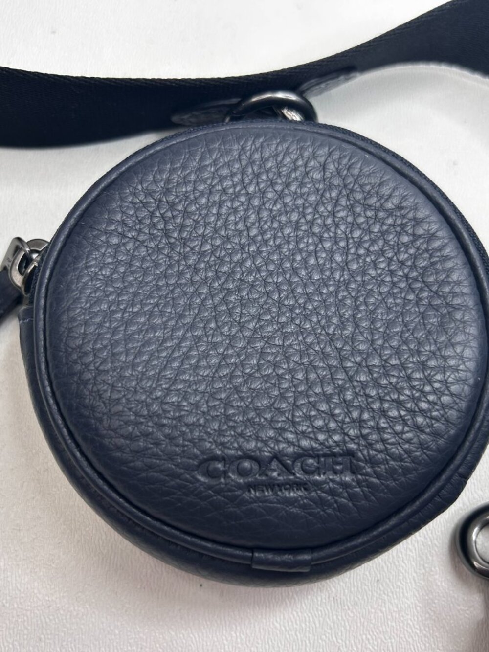 COACH CE682 Holden Crossbody Bag Black Pebble Leather Purse Adjustable Strap - Picture 9 of 12